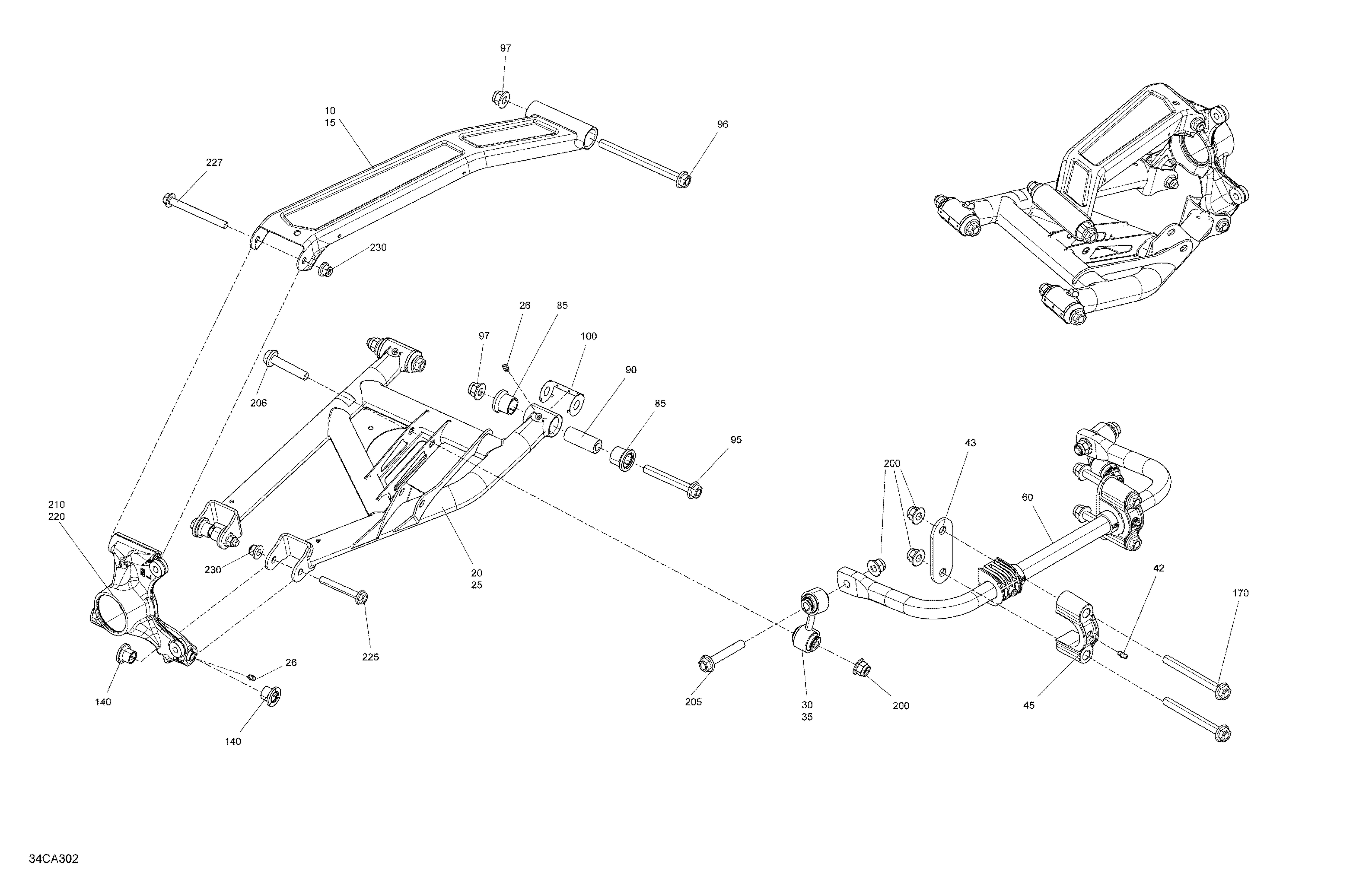 05 SUSPENSION ARRIERE CONSTRUIT AVANT 17 JANVIER 2021 POUR MAVERICK SPORT 1000 BASE ROUGE 2021