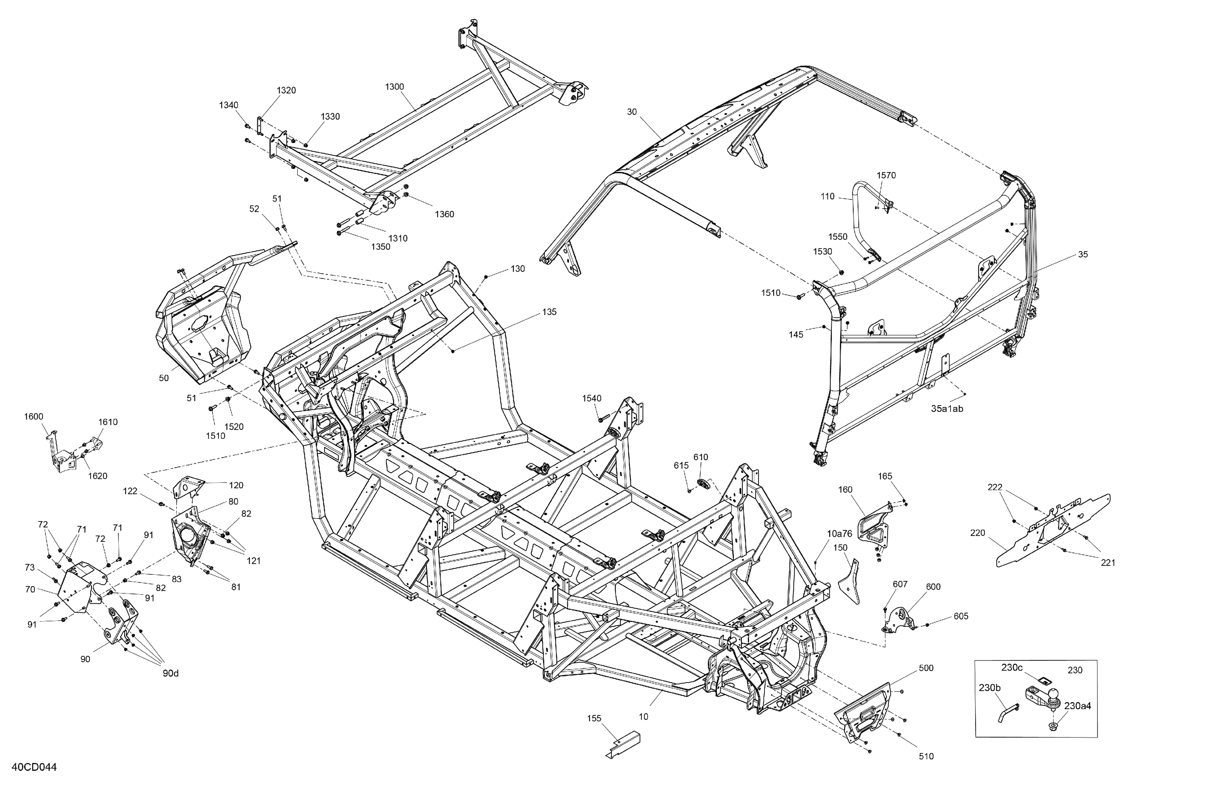 06 CHASSIS SYSTEME POUR TRAXTER PRO HD10 XU VERT TUNDRA 2024