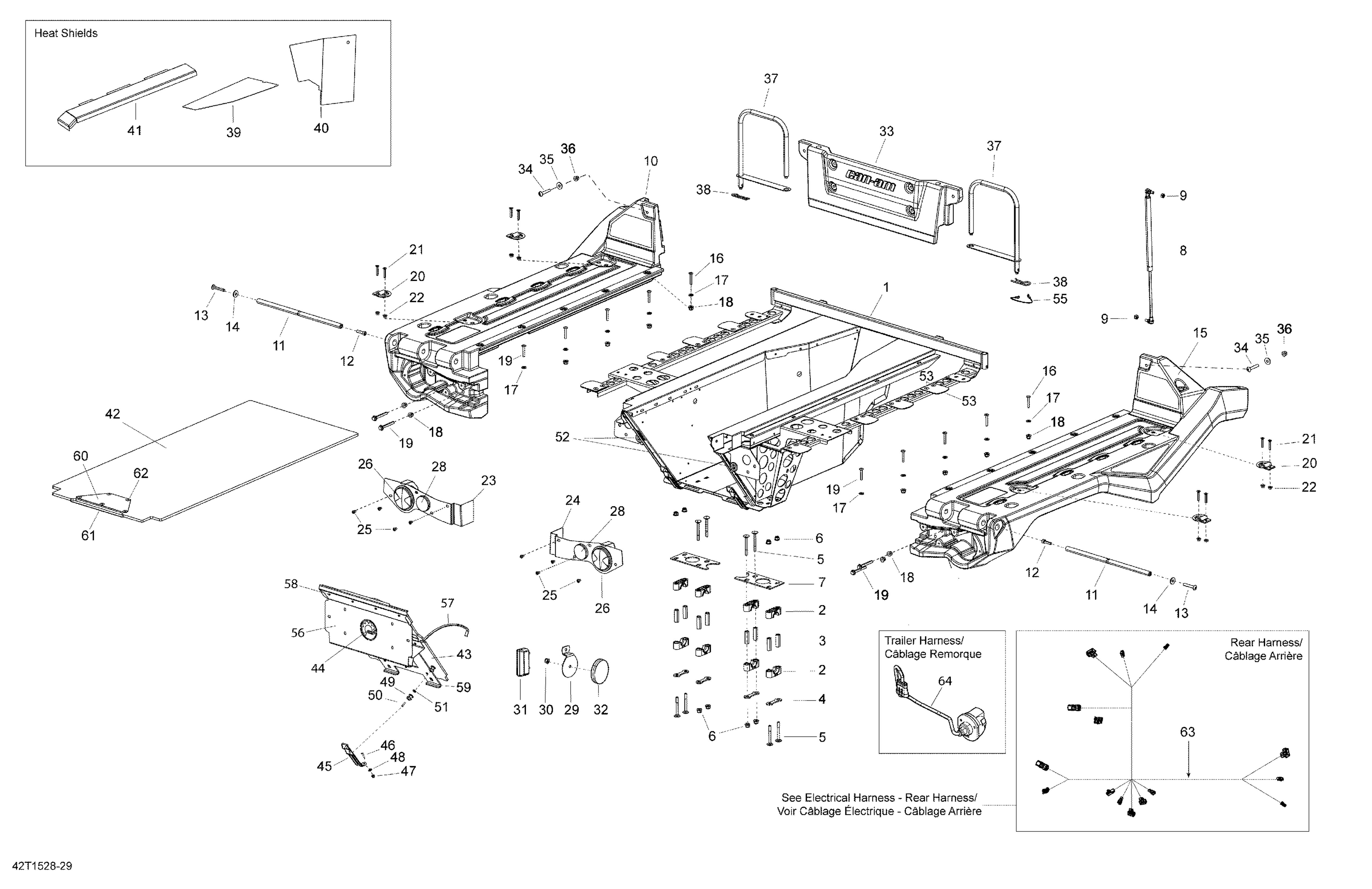 09 BOITE DE RANGEMENT ARRIERE 42T1529 POUR OUTLANDER 6X6 DPS GRIS PLATEFORME 2015