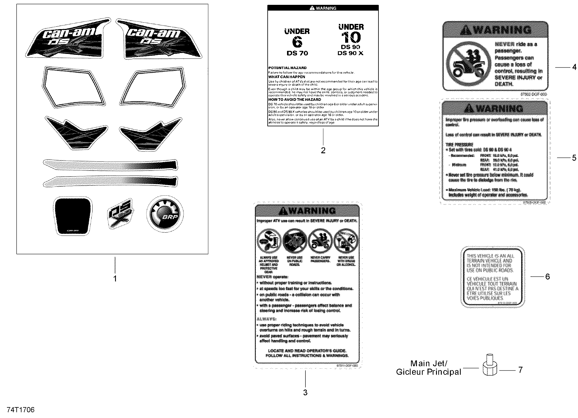 09 ACCESSOIRES ET KITS DECO POUR DS 2X4 90 CVT X NOIR 2019