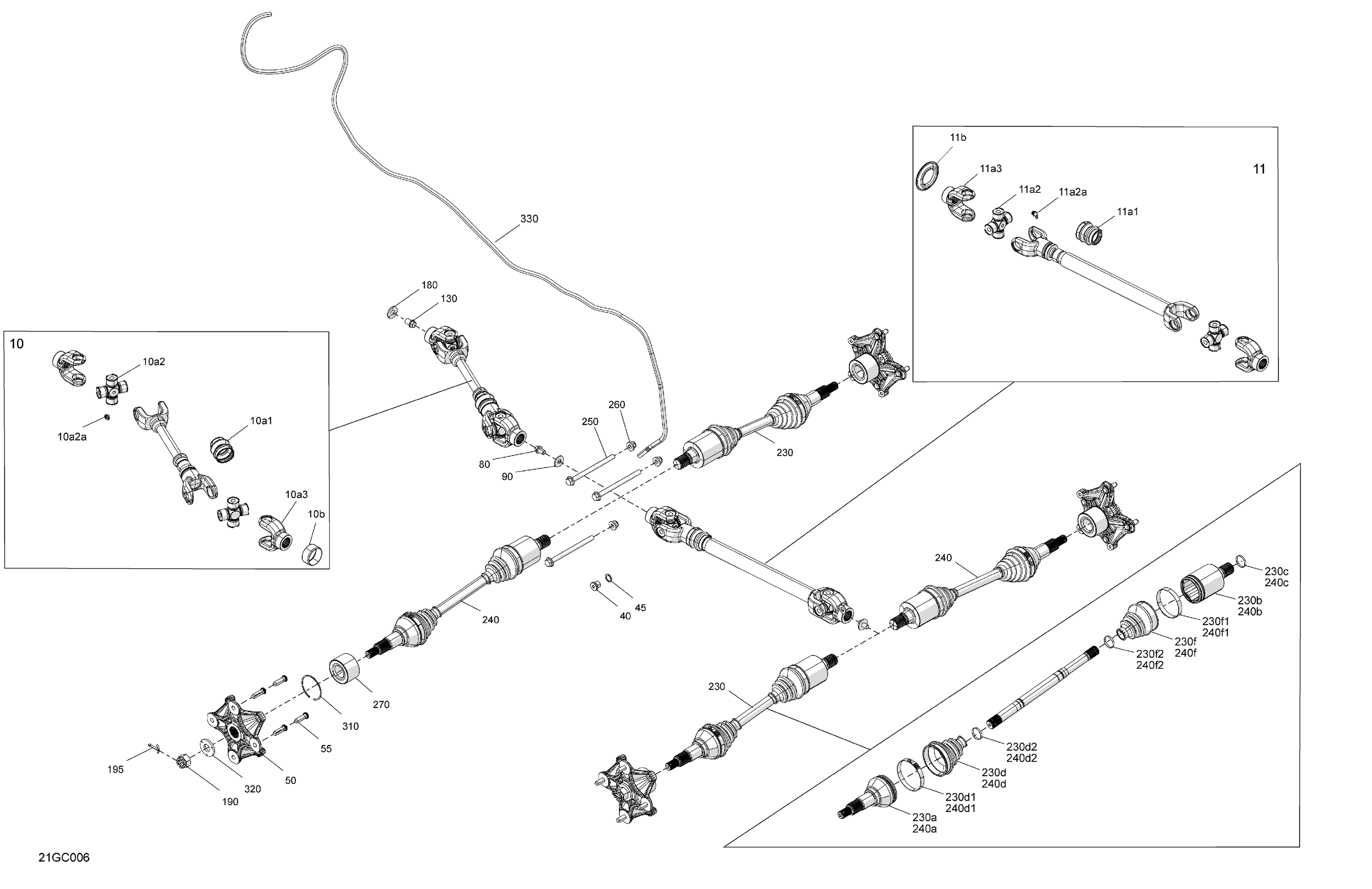 04 ENTRAINEMENT ARRIERE PIECES COMMUNES POUR OUTLANDER MAX XU 450 VERT TUNDRA 6X6 2023