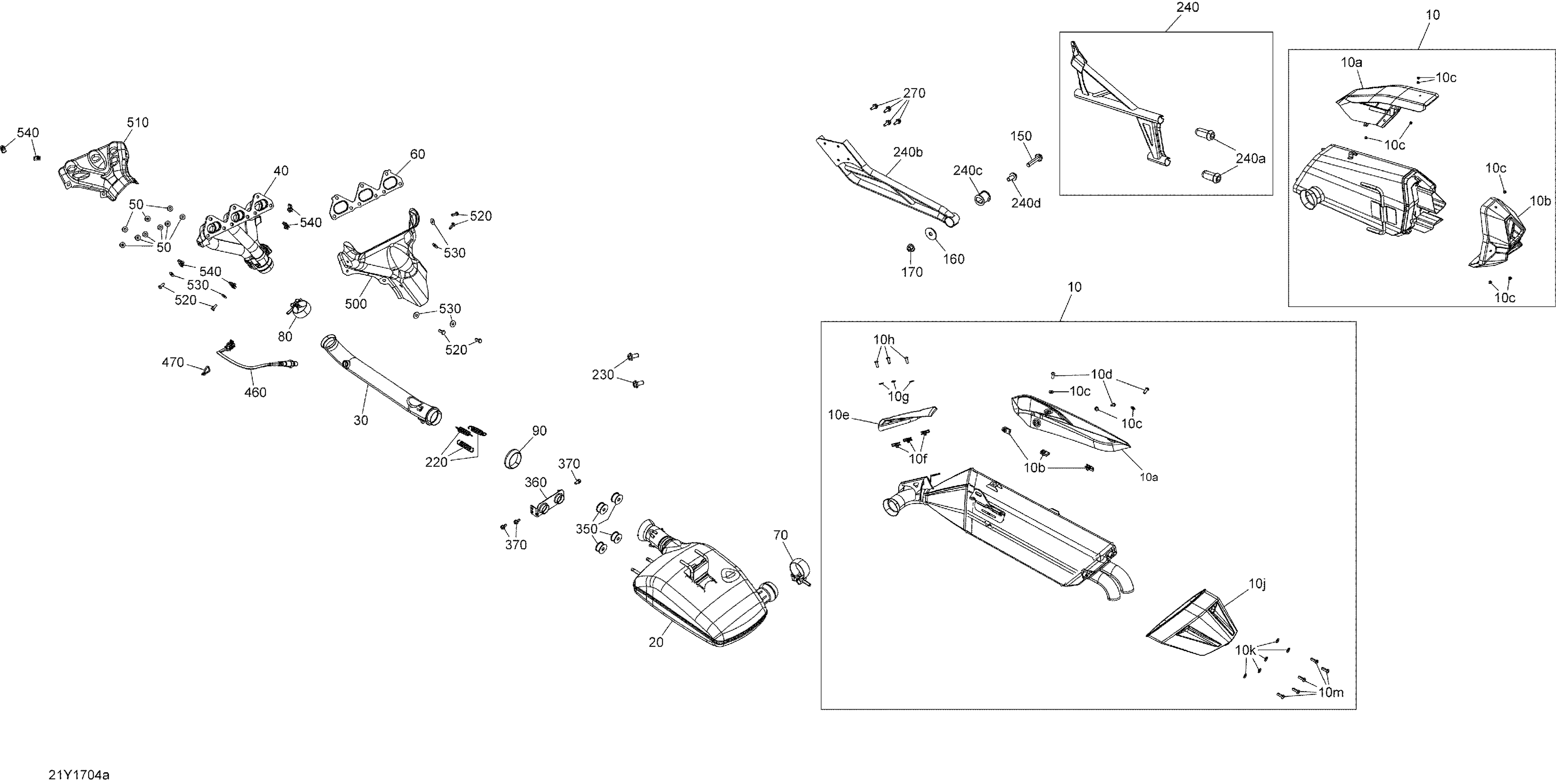 01 SYSTEME DECHAPPEMENT FORFAIT STD S POUR SPYDER F3 LIMITED SE6 MAGNESIUM 2017