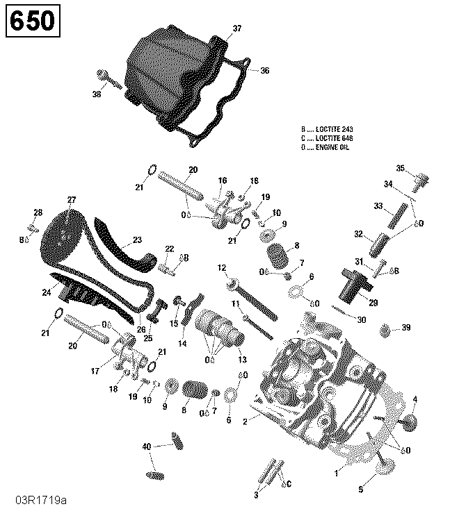 01 CULASSE AVANT 650 EFI POUR OUTLANDER 650 EFI 2016