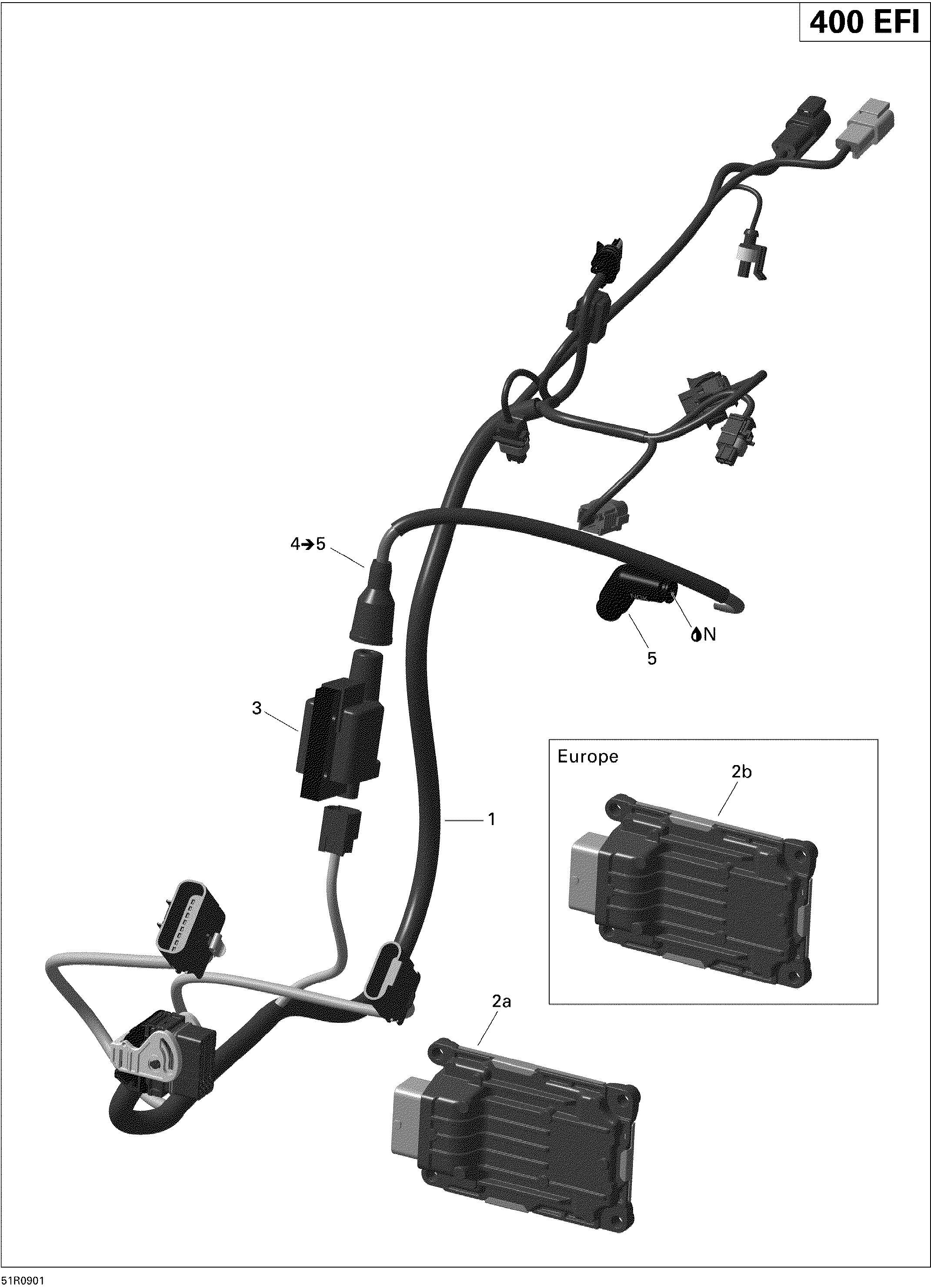 10 CABLAGE MOTEUR ET MODULE ELECTRONIQUE POUR OUTLANDER MAX STD 400 EFI CVT ROUGE VIPERE 2009