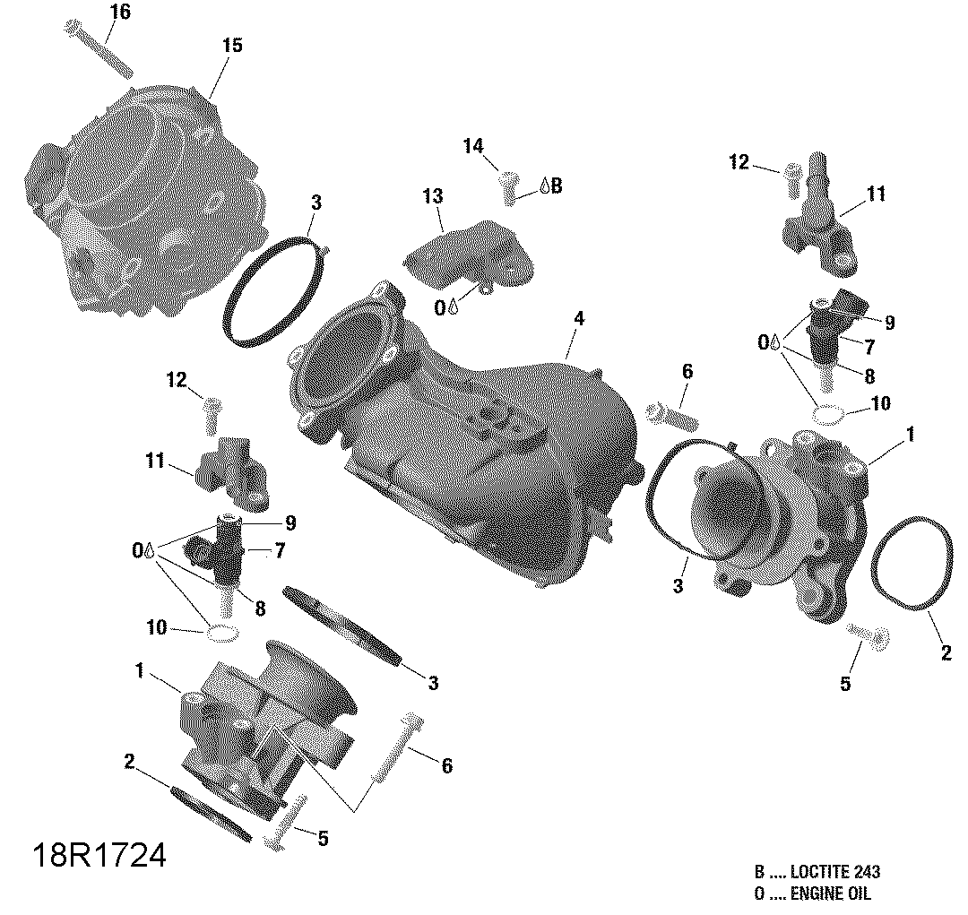 02 COLLECTEUR ADMISSION AIR ET CARTER DE PAPILLON HD10 POUR DEFENDER 800R EFI CONVENIENCE VERT 2016