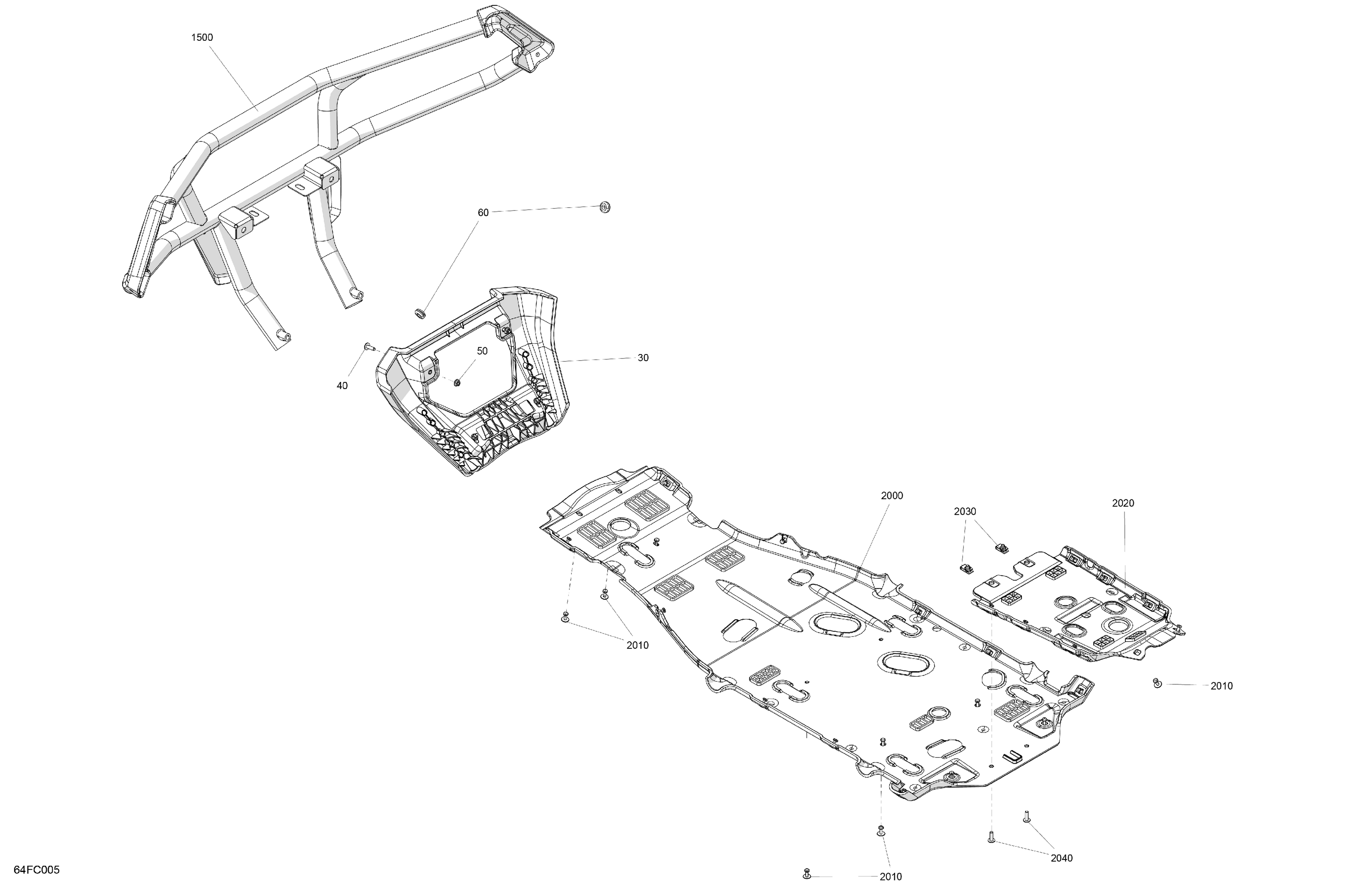 07 CARROSSERIE PLAQUE DE PROTECTION ET PARE CHOCS POUR OUTLANDER PRO HD5 LICHEN DU NORD 2023