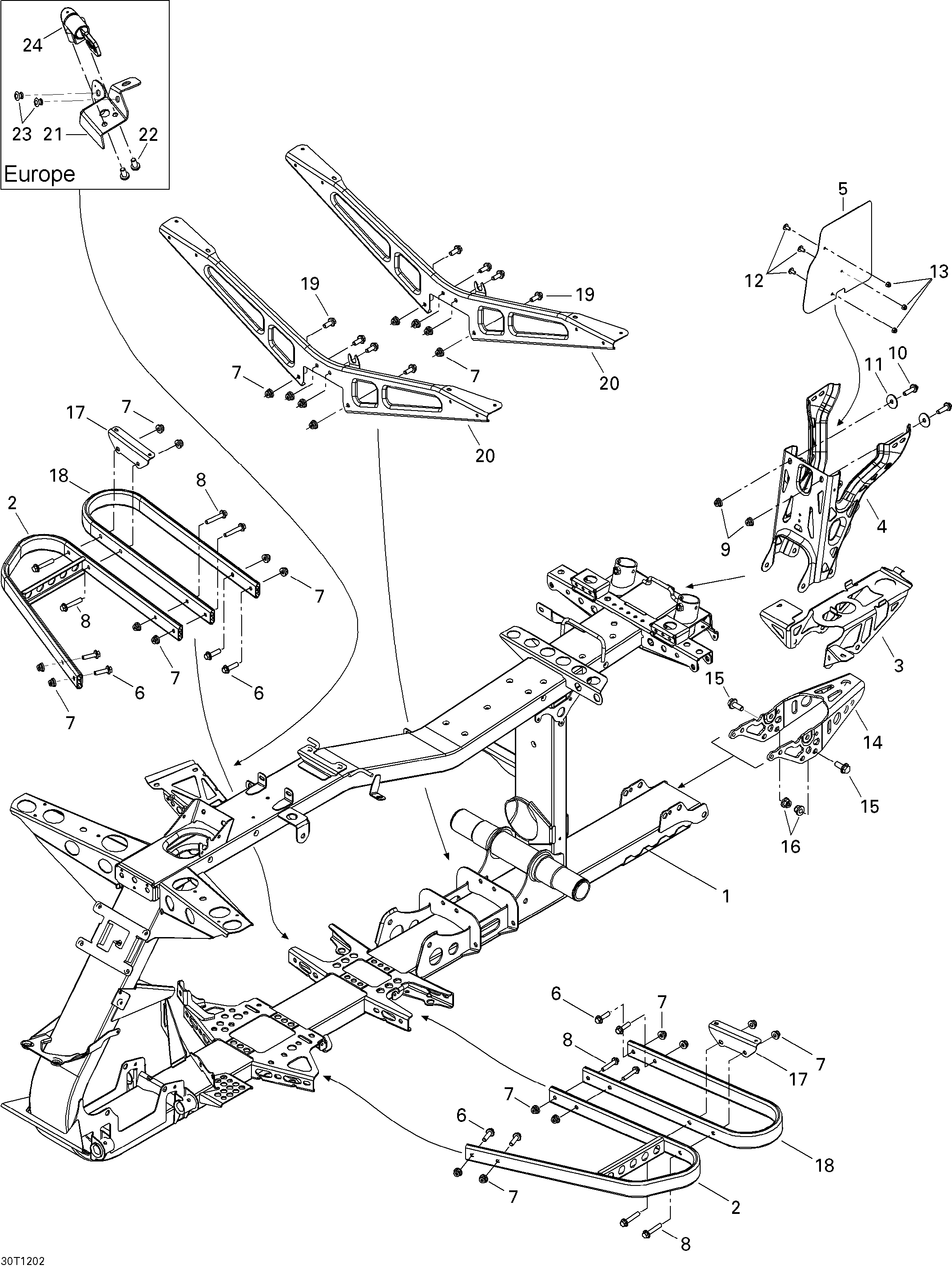 09 CHASSIS POUR OUTLANDER MAX STD ROUGE 2012