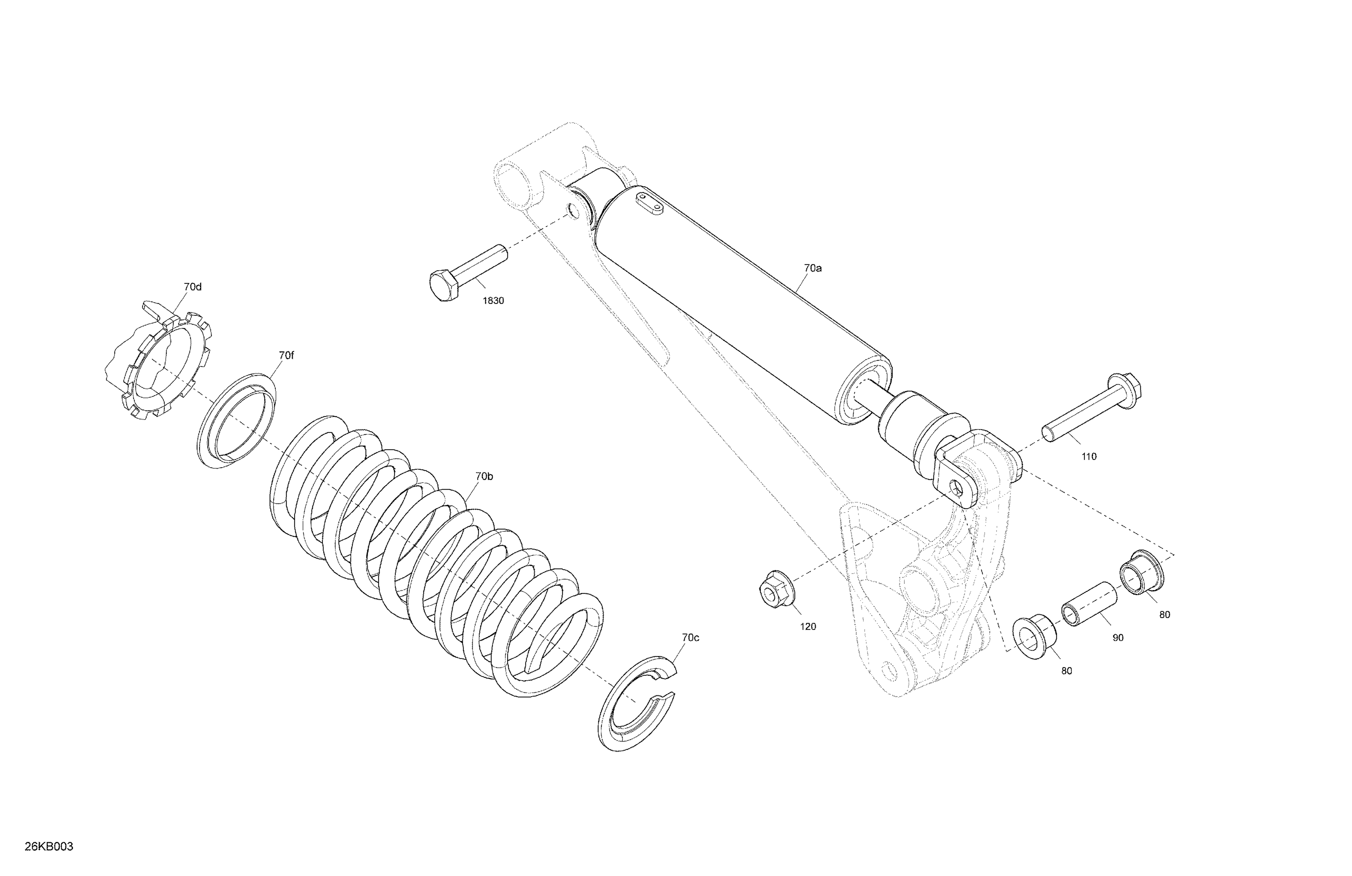 05 SUSPENSION AMORTISSEUR ARRIERE POUR RYKER 600 ACE CVT 2022