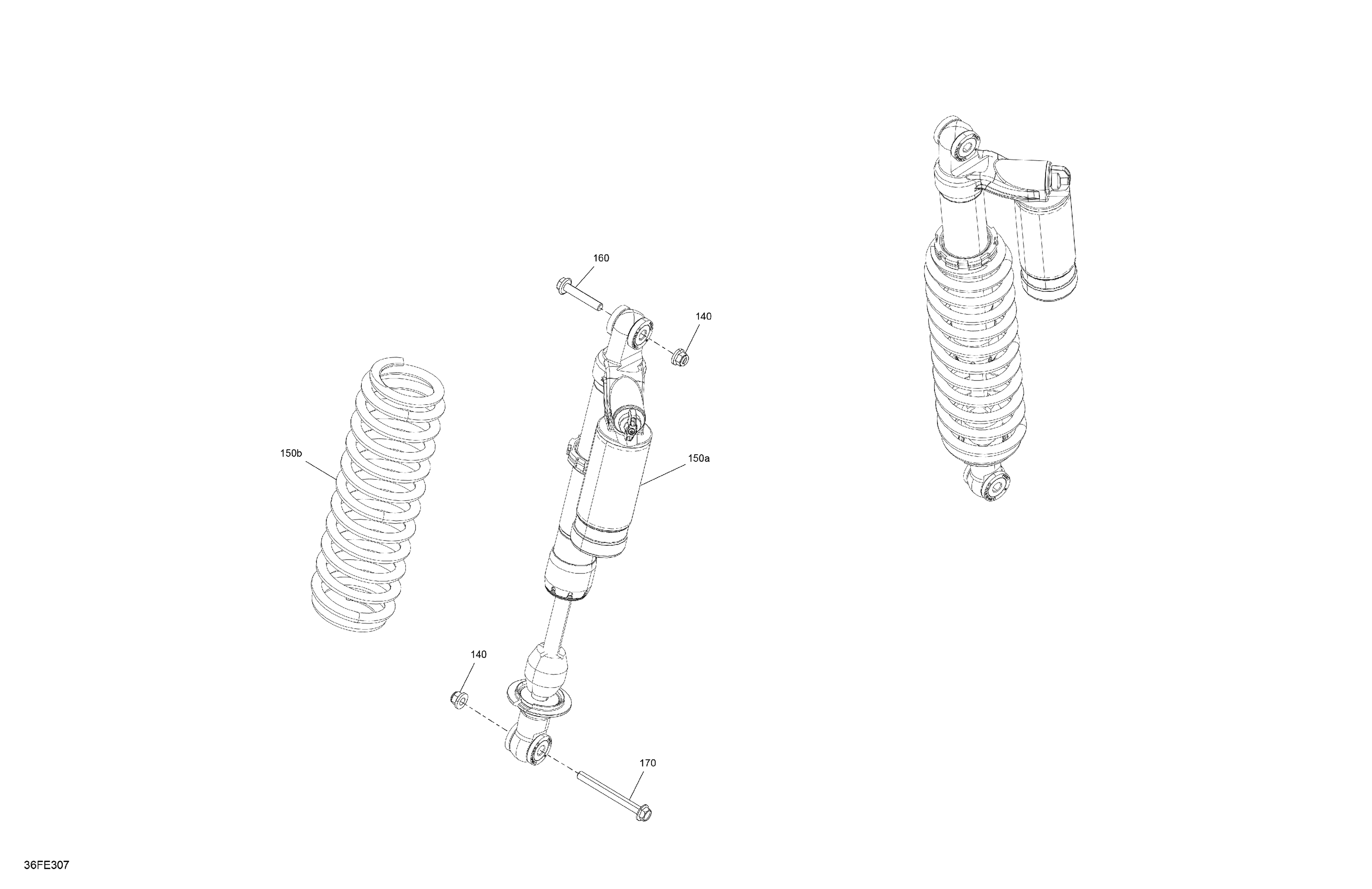 05 SUSPENSION AMORTISSEURS ARRIERE POUR OUTLANDER MAX XTP 1000R GRIS MINERAL SATIN 2025