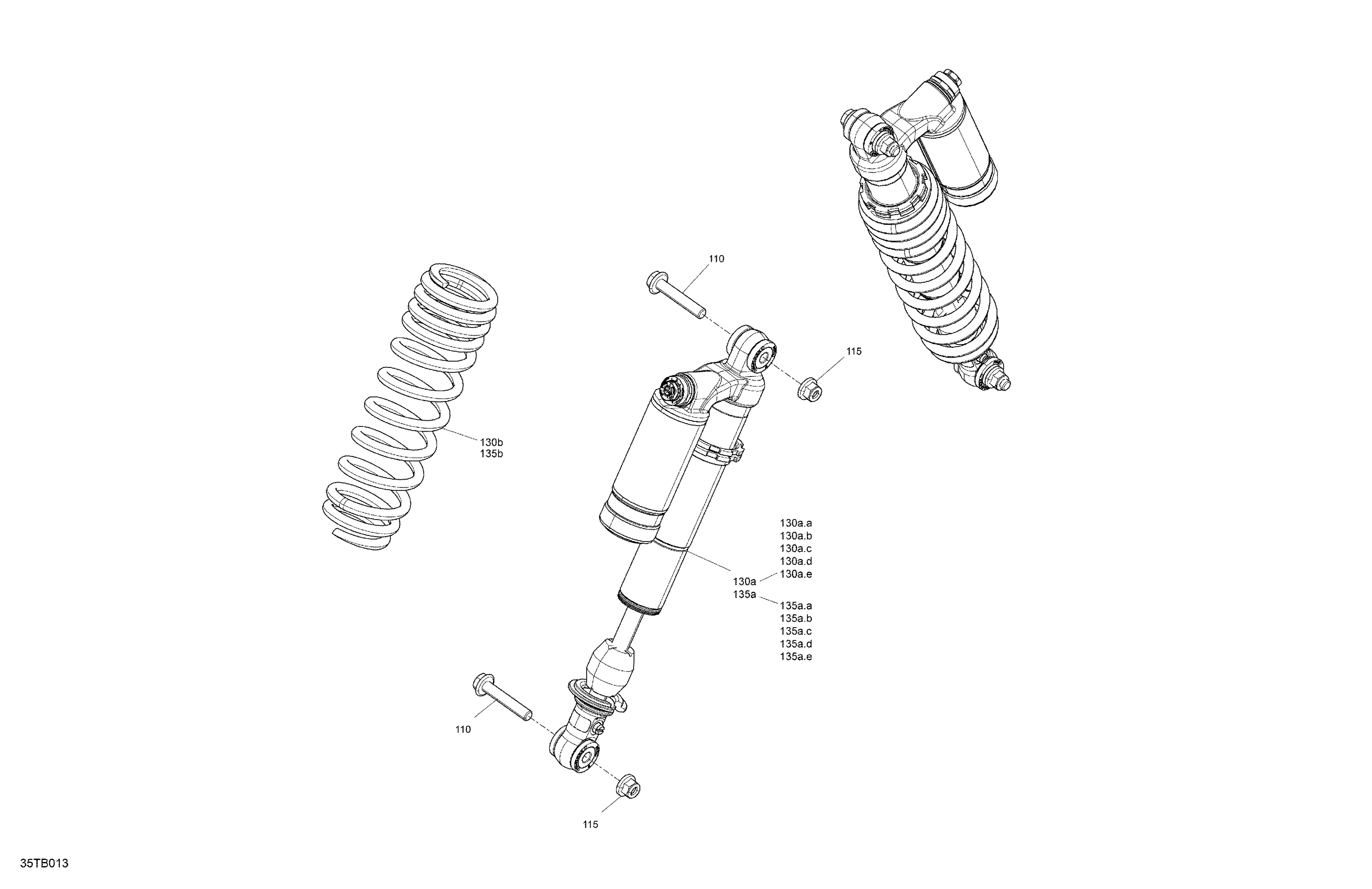 05 SUSPENSION AMORTISSEURS AVANT POUR OUTLANDER 1000 EFI XXC CRAIE 2022