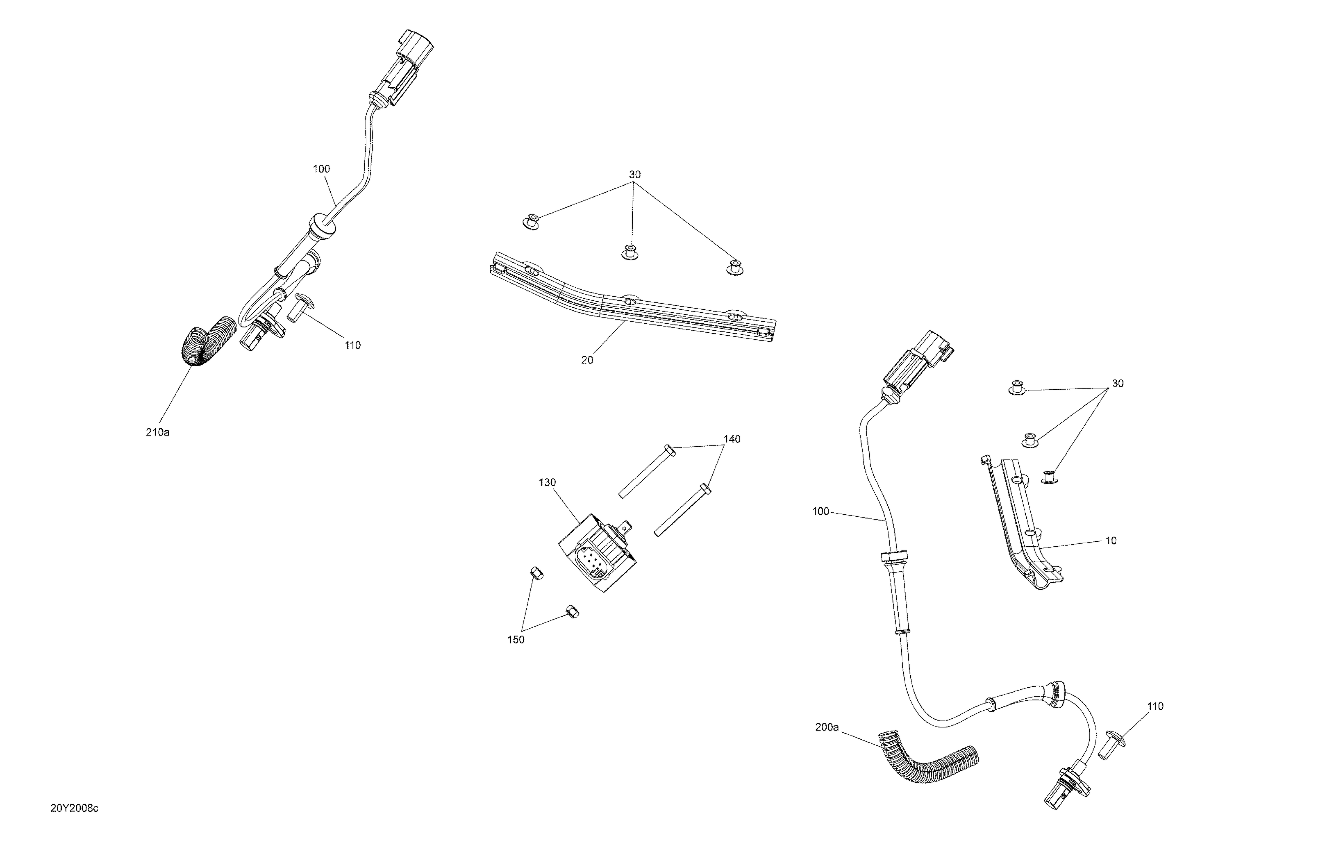 10 SYSTEME ELECTRIQUE CAPTEURDEVITESSECAPTEURDEPOSITIONCOLONNEDEDIRECTION POUR RYKER 600 ACE CVT 2020