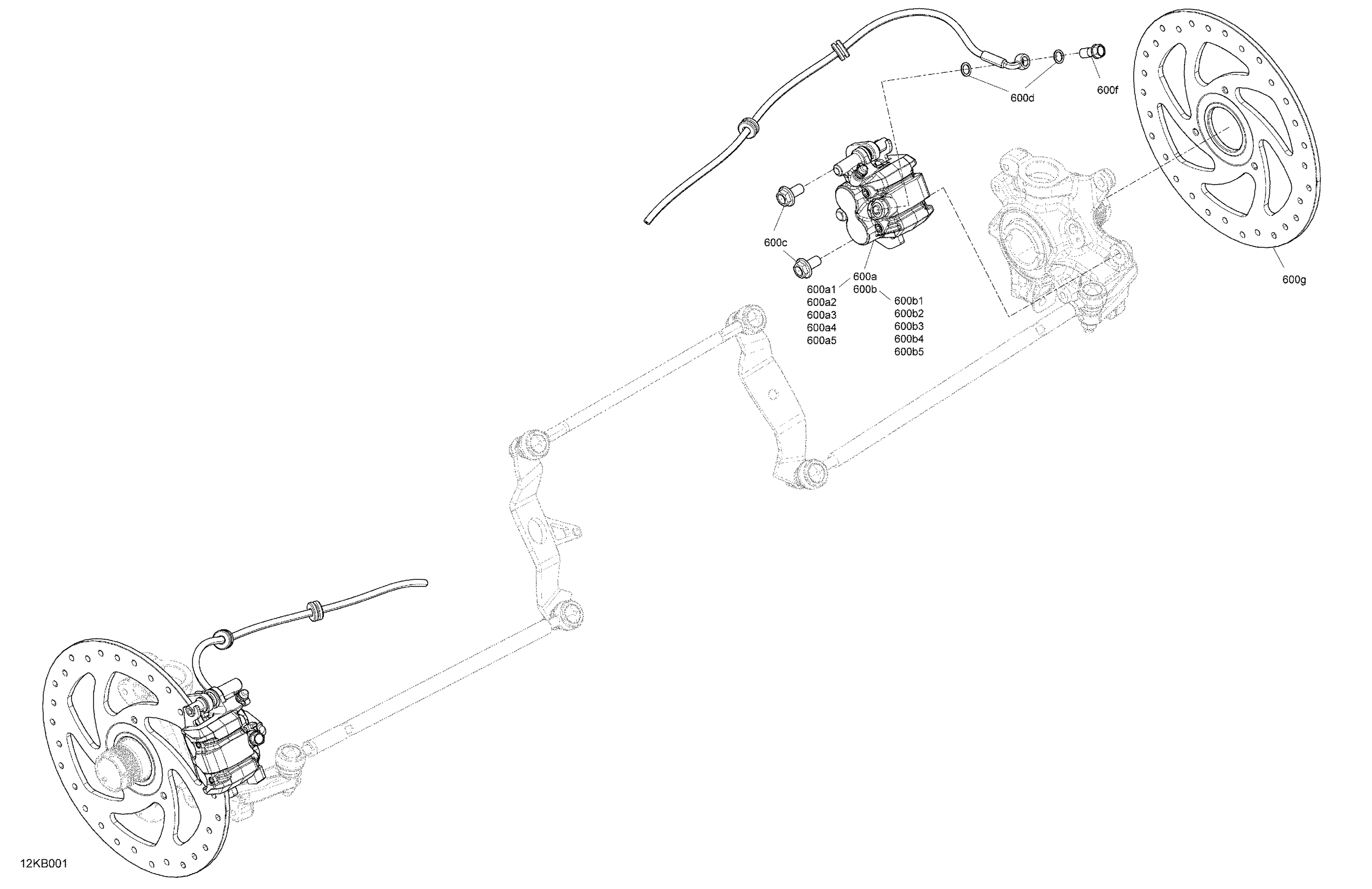 03 MECANIQUE FREINS AVANT POUR RYKER 600 ACE CVT 2022