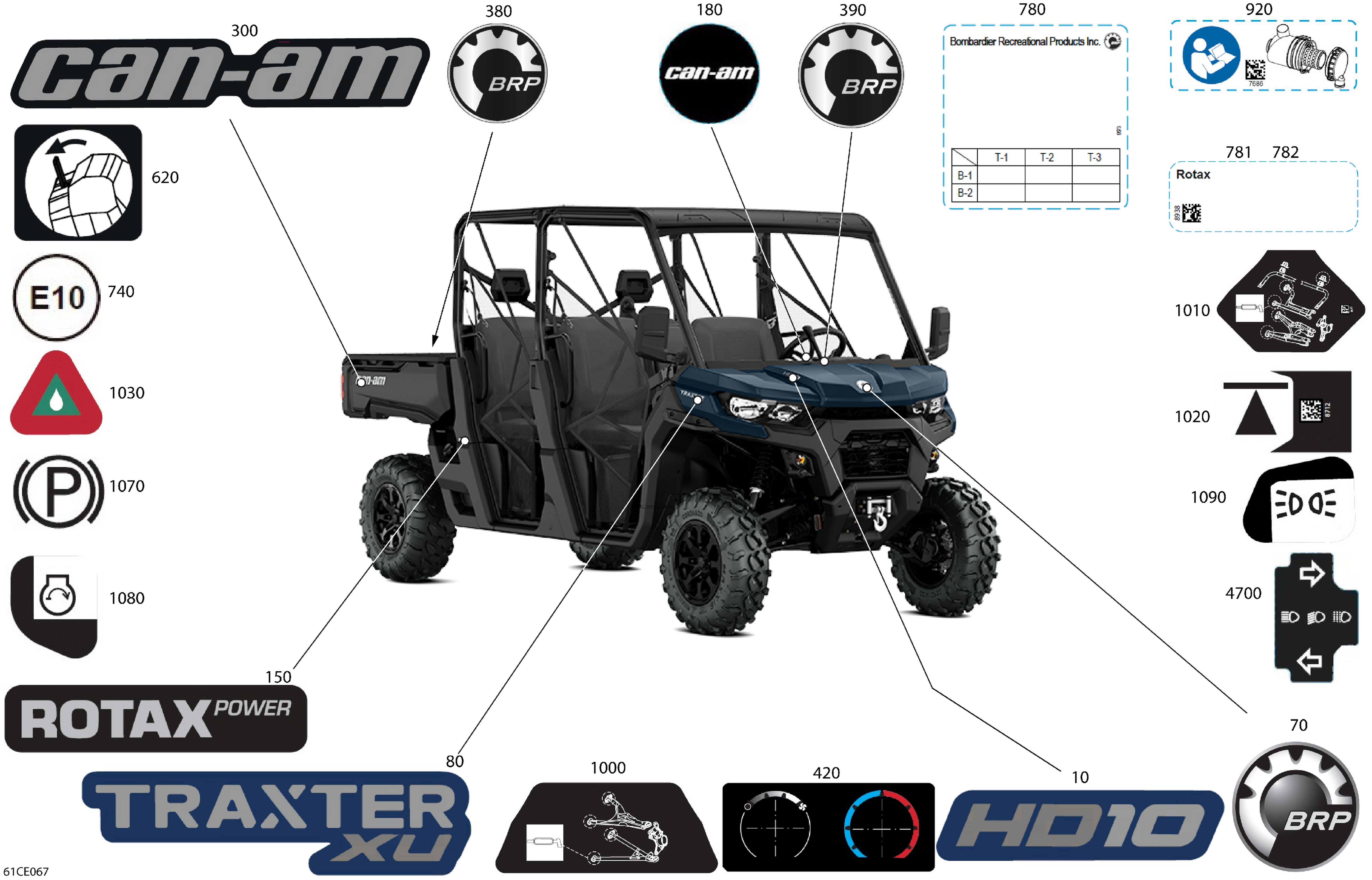 07 CARROSSERIE KITS DECOS POUR TRAXTER MAX HD10 XU BLEU MARINE 2025