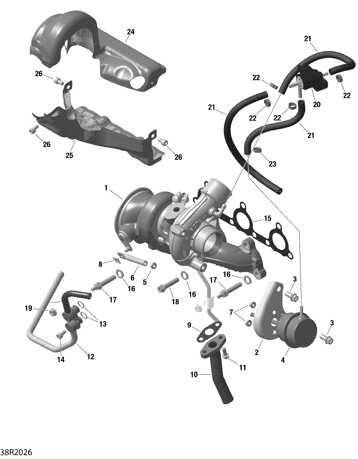 01 TURBOCOMPRESSEUR POUR MAVERICK MAX TURBO R STD BLANC 2020