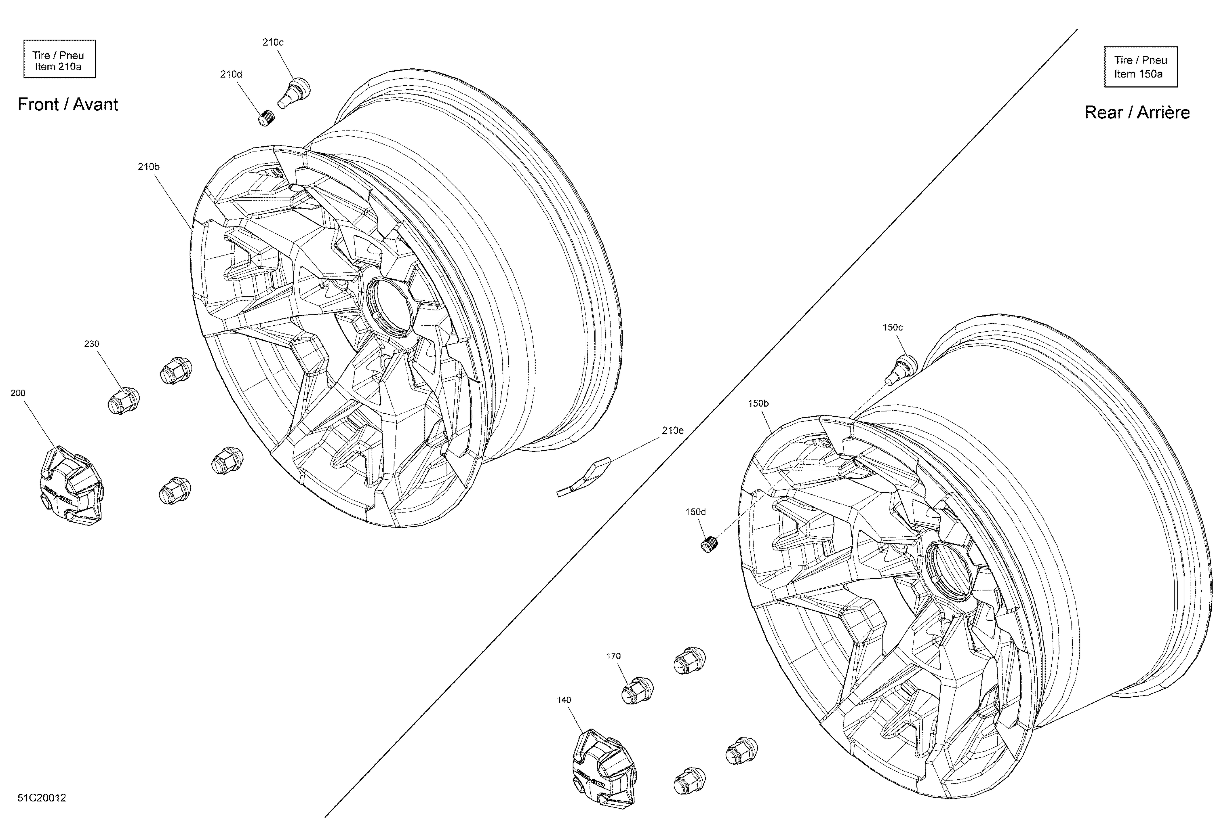07 ROUES DPS POUR COMMANDER 1000R LTD GRIS ASPHALTE 2020