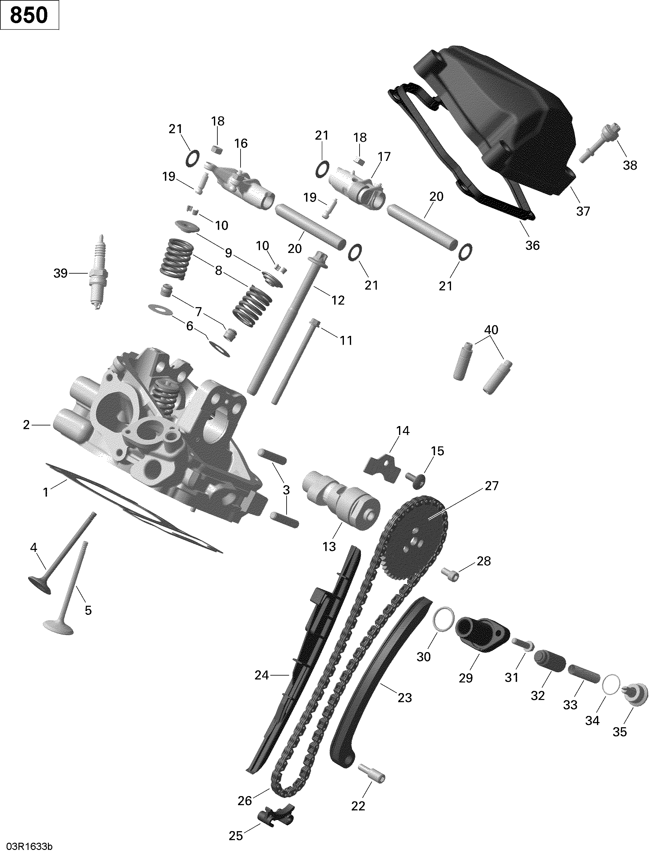 01 CULASSE ARRIERE 850 EFI POUR OUTLANDER MAX XT 850 EFI ALUMINIUM BROSSE 2016