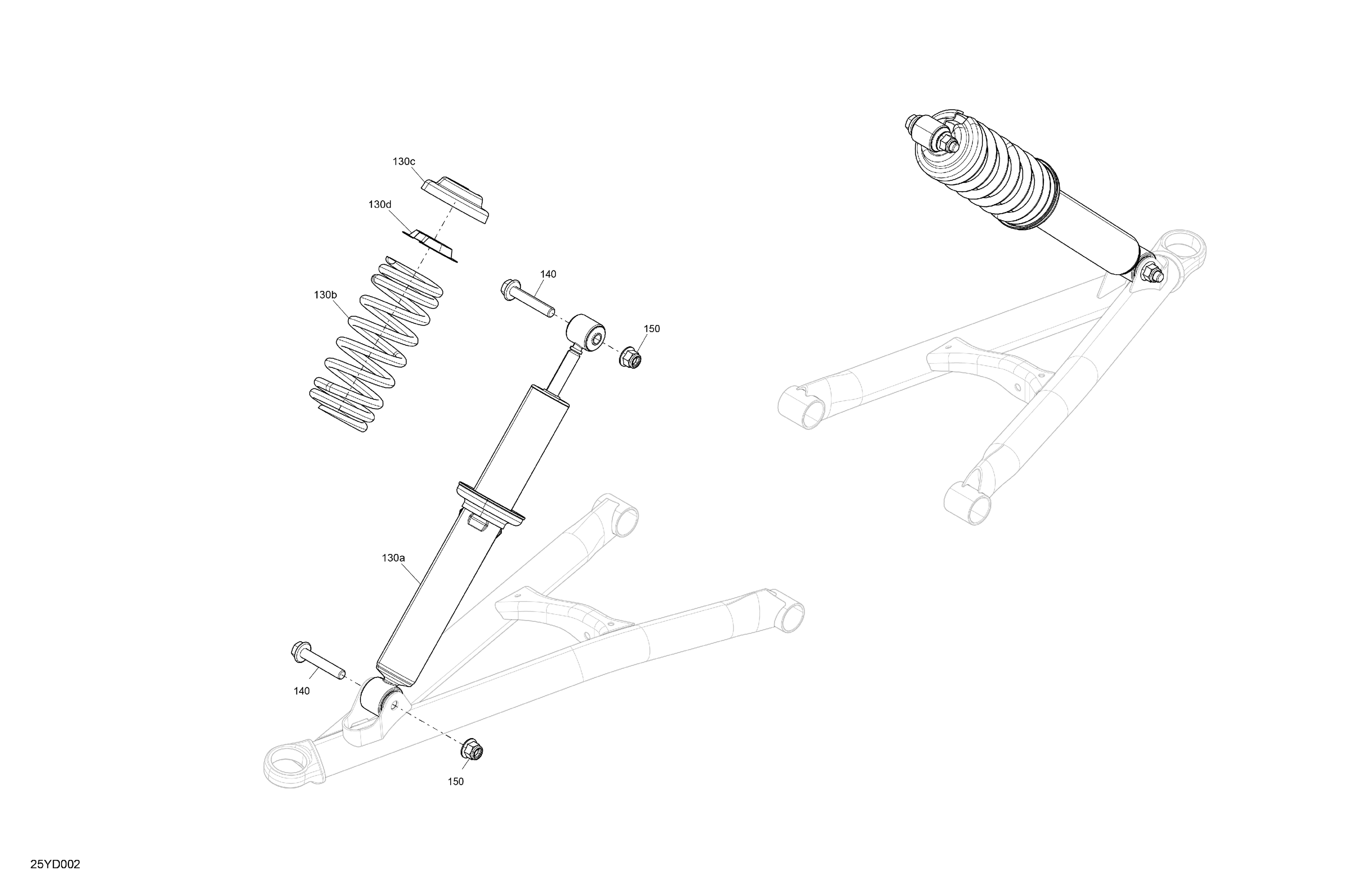 05 SUSPENSION AMORTISSEURS AVANT POUR SPYDER F3 SPORT SE6 MONOLITH BLACK 2024