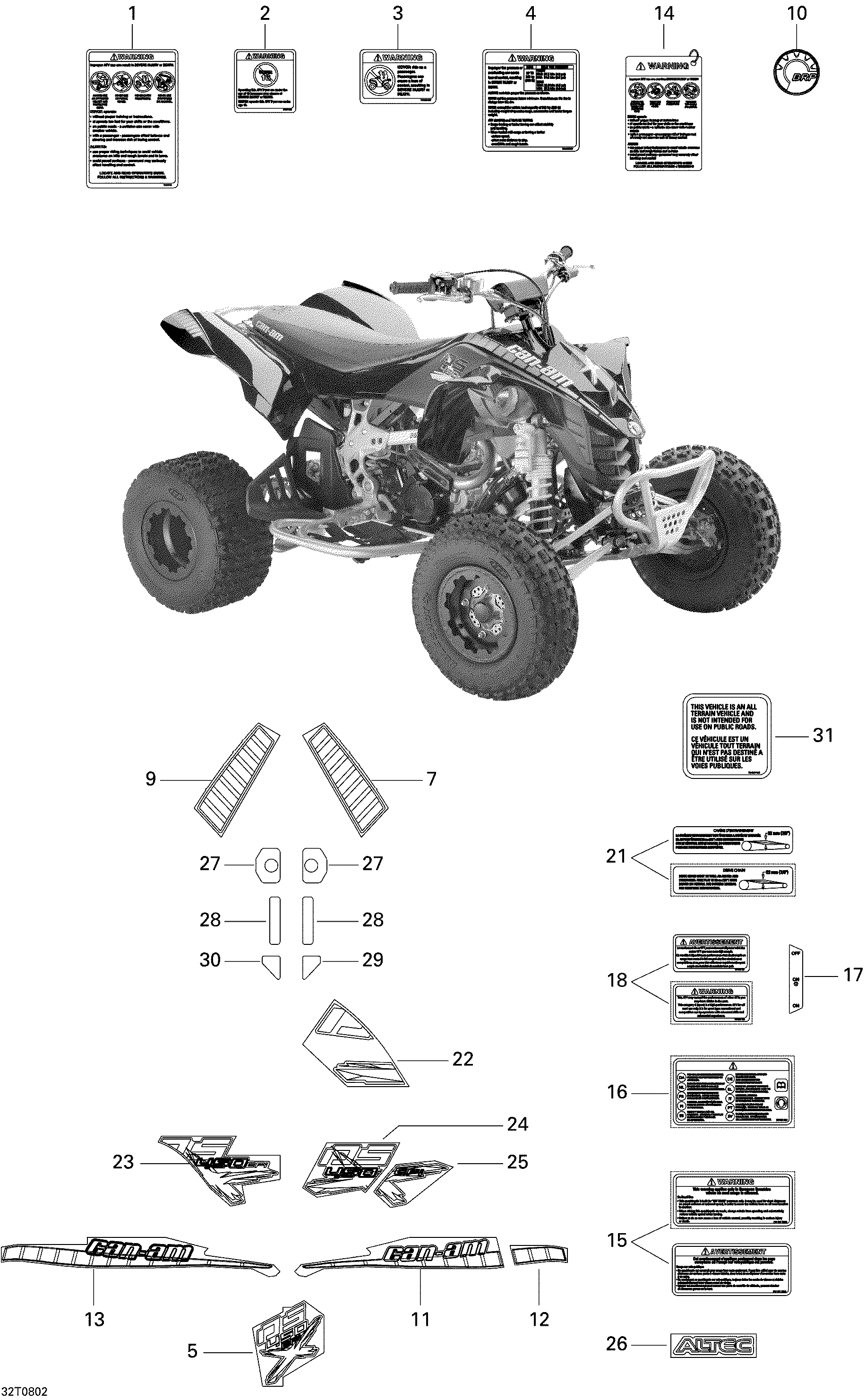 09 KITS DECO POUR DS 2X4 X 450 EFI 5SP NOIR PROFOND 2008