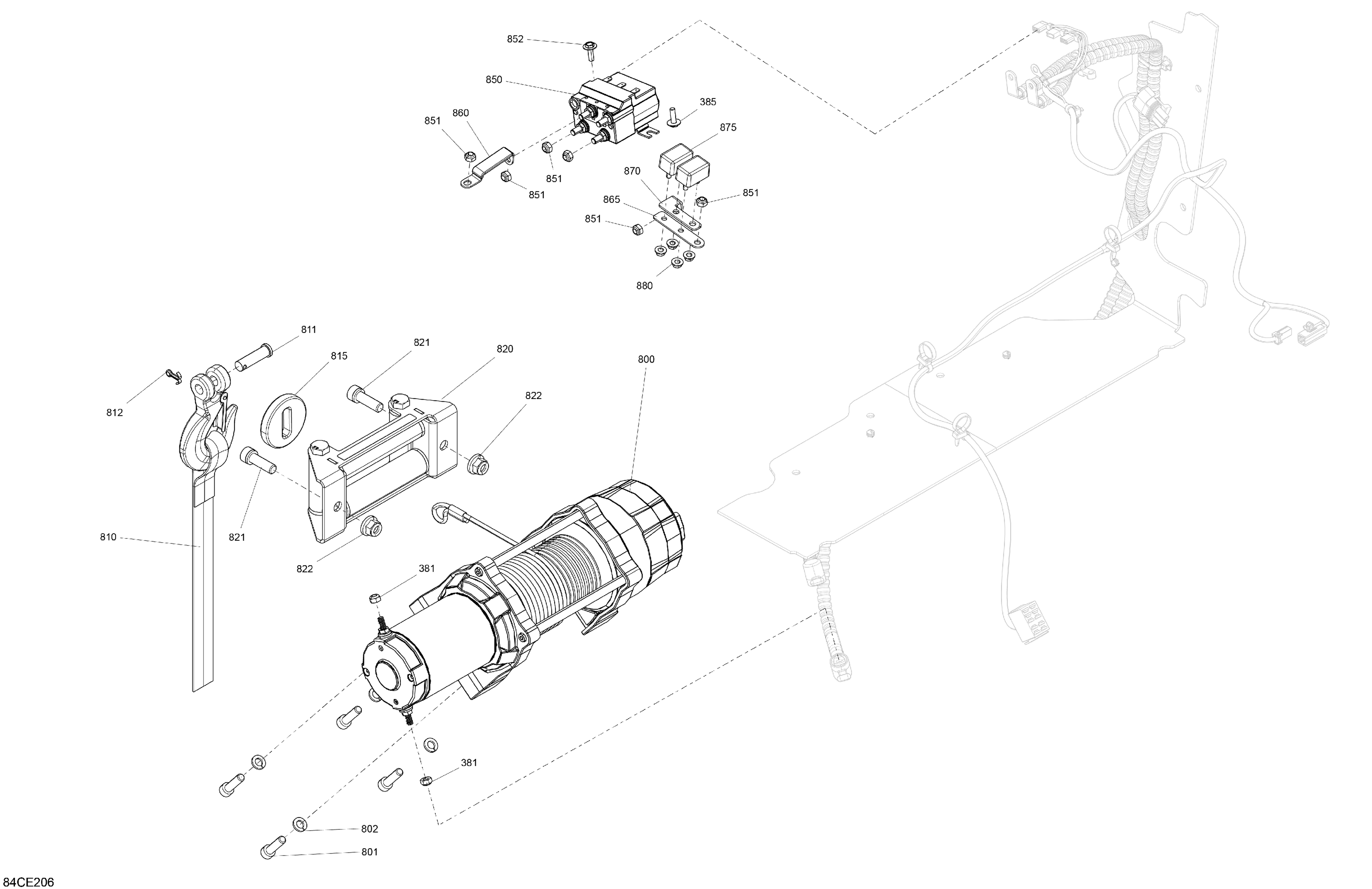 08 ELECTRIQUE TREUIL POUR TRAXTER HD10 XT HYPER ARGENT 2022