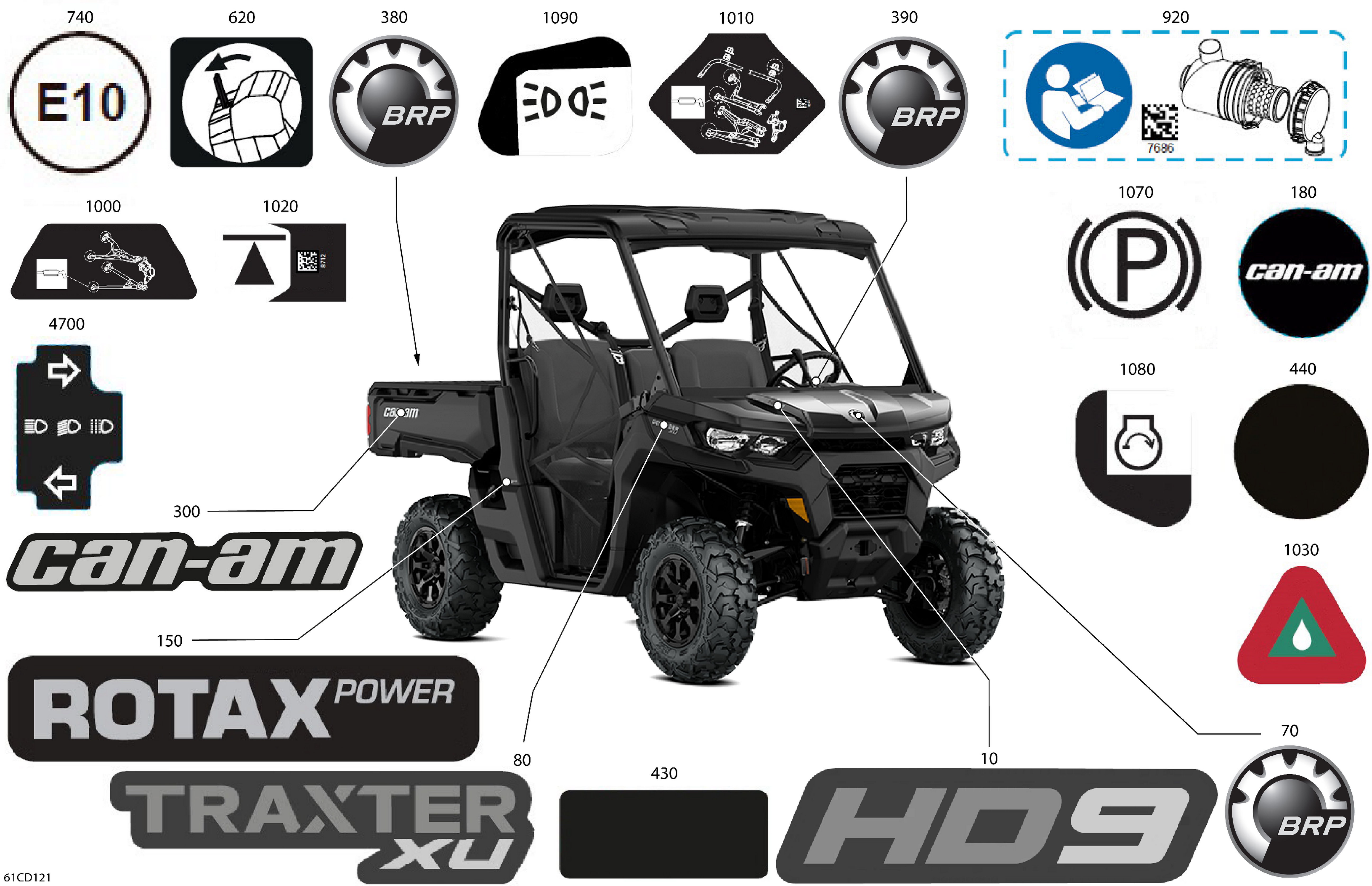 07 CARROSSERIE KITS DECOS POUR TRAXTER HD9 XU GRIS ASPHALTE 2024