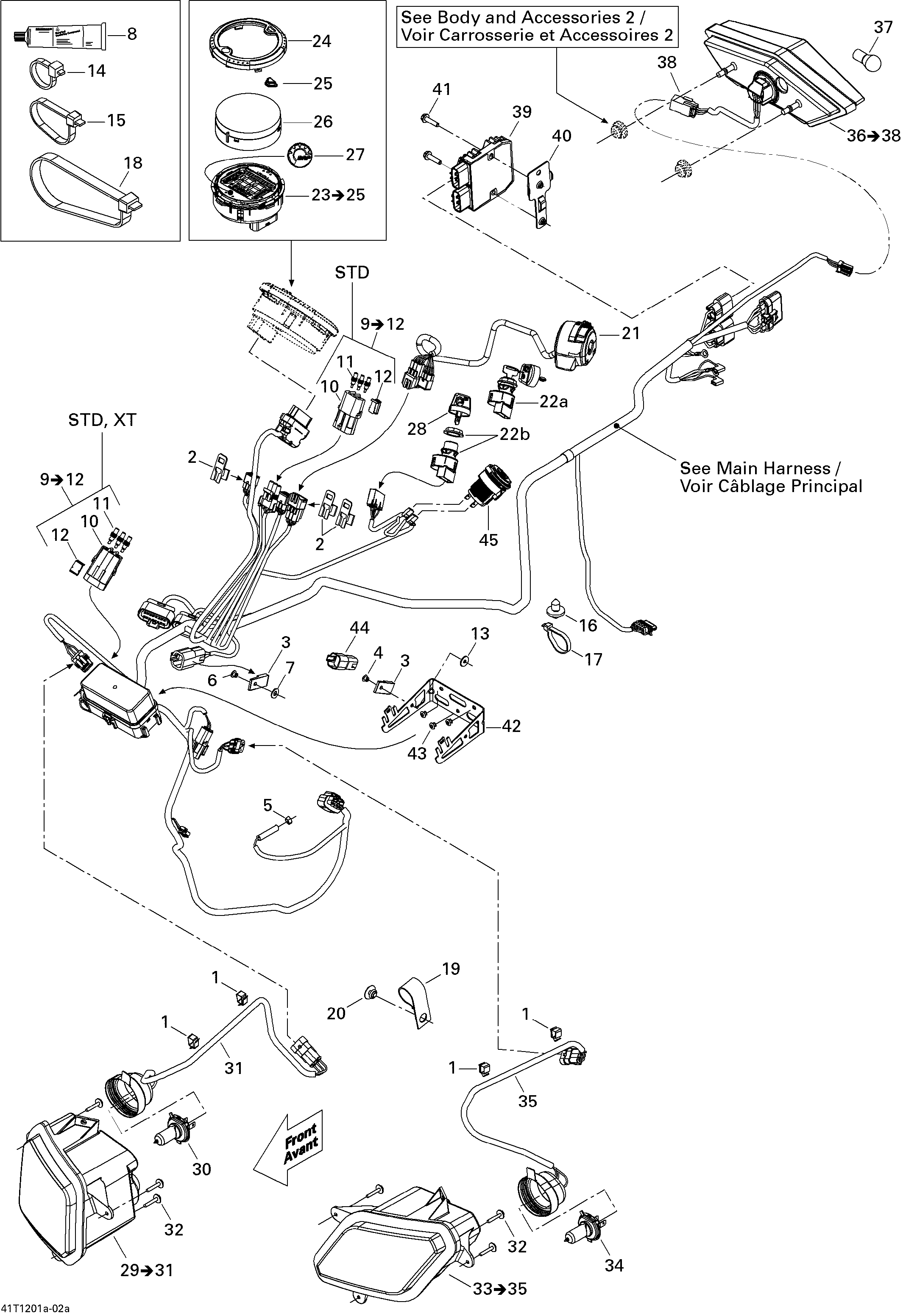 10 ACCESSOIRES ELECTRIQUES 1 POUR OUTLANDER MAX STD ROUGE 2012