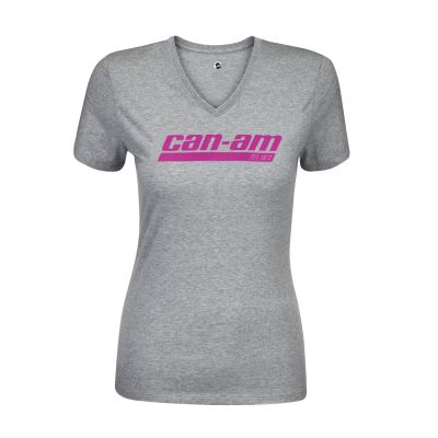 T-SHIRT FEMME CAN-AM "REDLINE" GRIS